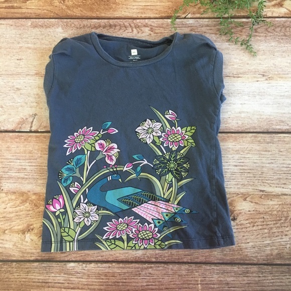 Tea Collection Other - Tea Collection gray girls 6 peacock tee
